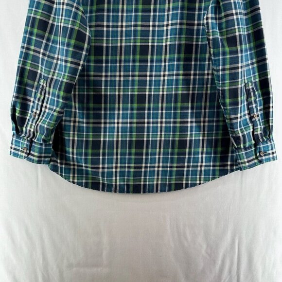 Eddie Bauer Shirt Mens Size L Tartan Plaid Utility Button Down Long Sleeve Green - Picture 6 of 11